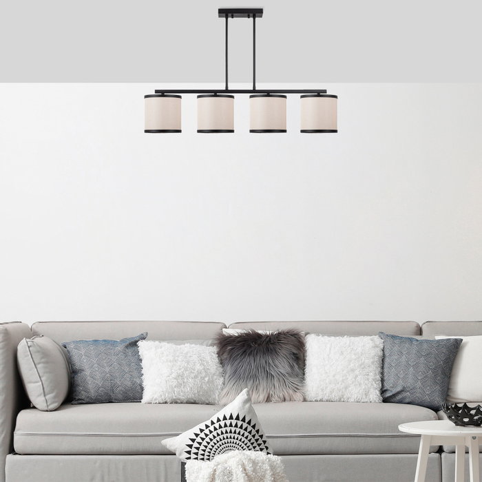 Opviq Way - 11646 Lámpara de araña en blanco y negro